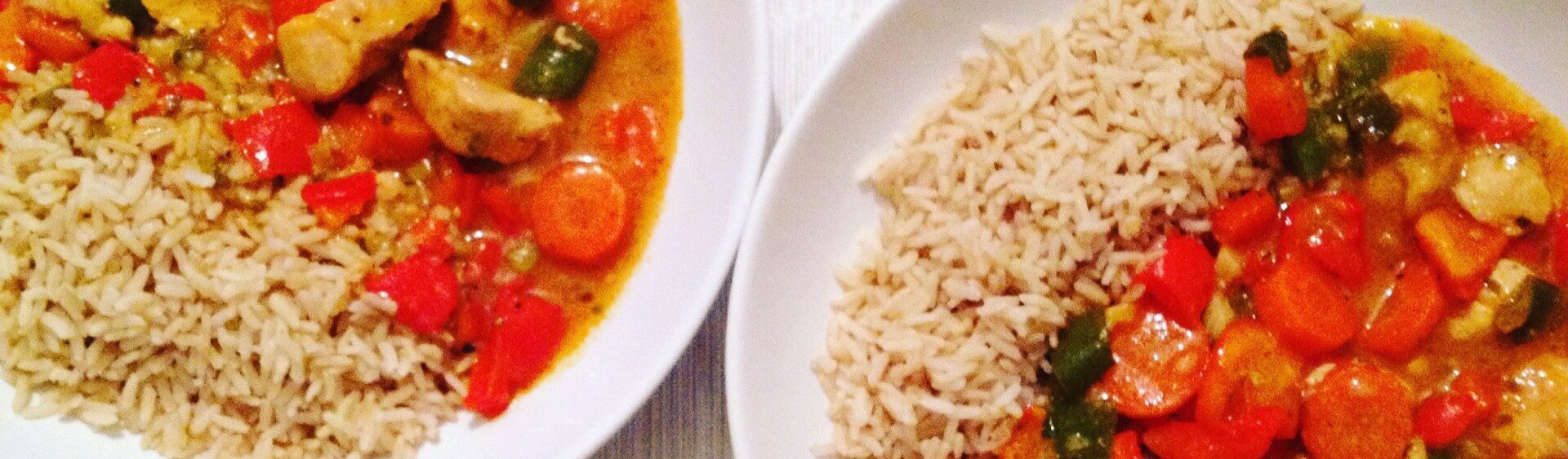 Rode curry met kip en paprika